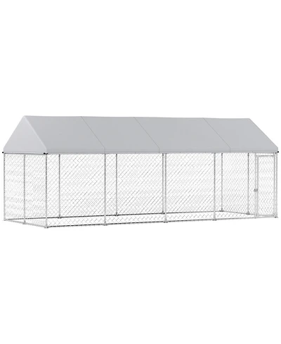Ruie Heavy Duty Chain Link Outdoor Dog Kennel with Waterproof Roof