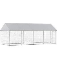 Ruie Heavy Duty Chain Link Outdoor Dog Kennel with Waterproof Roof