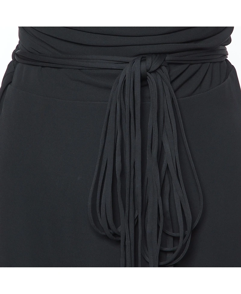Pre-Owned Versace Women's Crepe Lace Up Back Sleeveless Dress