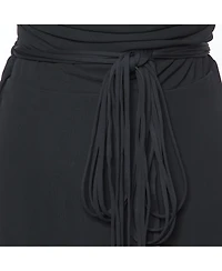 Pre-Owned Versace Women's Crepe Lace Up Back Sleeveless Dress
