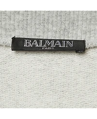 Pre-Owned Balmain Men's Metallic Logo Print Cotton Crew Neck Sweatshirt