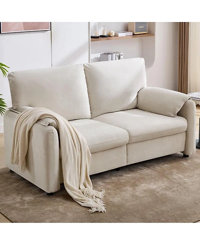 Streamdale Furniture 60-Inch Minimalist Down-Filled Sofa