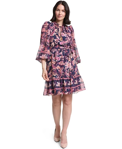 Jessica Howard Women's Tie-Neck Dress