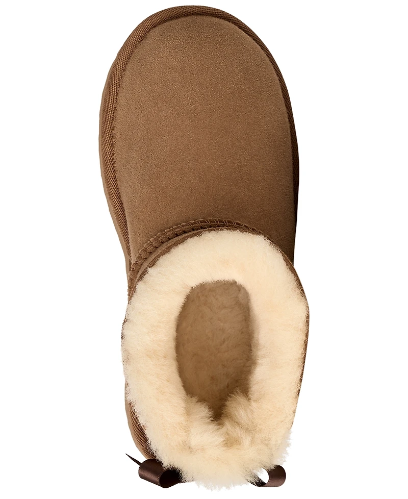 Ugg Kids Ultra Mini Bailey Bow Round Toe Booties