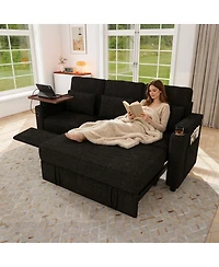 Streamdale Furniture 81" 3-in-1 Foldable Sofa Bed with Usb Ports
