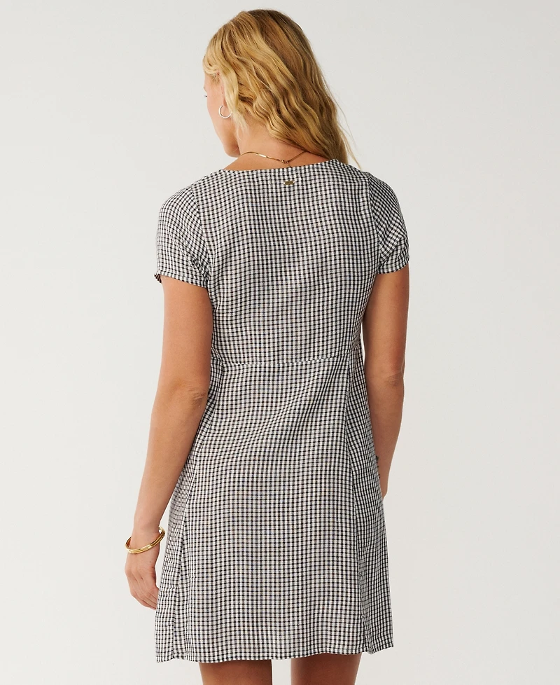 Rip Curl Women's Vibe Surf V-Neck Button-Up A-Line Dress