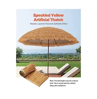 Sugift Artificial Thatch Roof Mexican Style Tiki Bar Hut Roofing Waterproof Fire Resistant