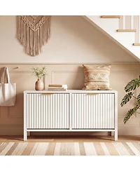 Slickblue Wooden Shoe Storage Bench with 2 Flip Drawers for Entryway Organization