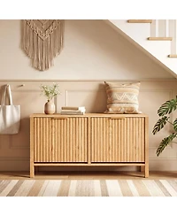 Slickblue Wooden Shoe Storage Bench with 2 Flip Drawers for Entryway Organization
