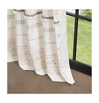 Avobird Cotton Printed Curtain Panel with tassel trim and Lining Only 1 Piece Panel