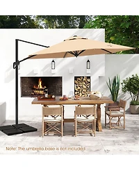 Sugift 9 feet Cantilever Patio Umbrella with Vented Top and Sun-Protective Canopy
