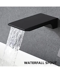 Busdays Single Handle Wall Mount Bathroom Faucet Waterfall Spout Brass Rough In Valve for Sink or Bathtub