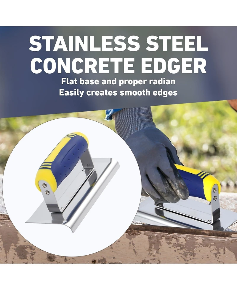 Xdovet Stainless Steel Concrete Tools Set Trowel Edger Groover
