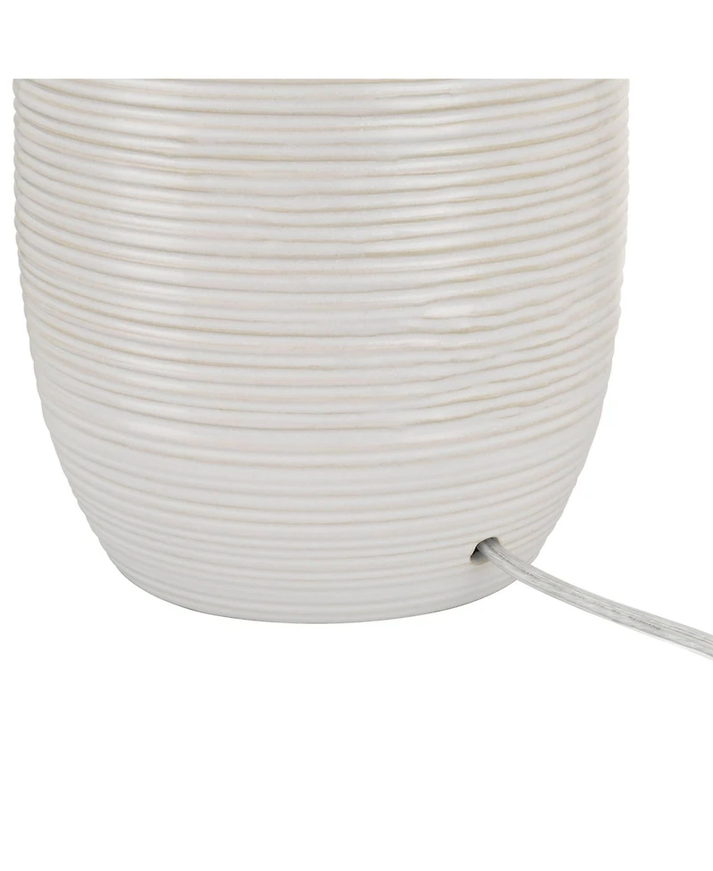 360 Lighting Kerry 28 1/2" High Light Taupe Stripes Ceramic Table Lamp Set of 2