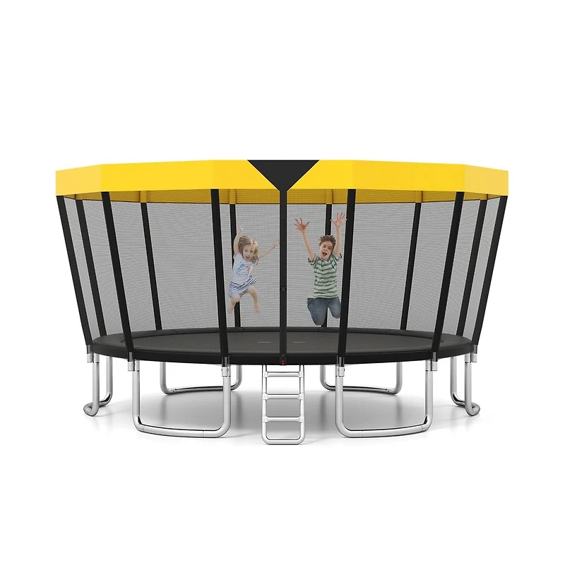 Ruie 16 ft Astm Compliant Recreational Trampoline with Safety Enclosure and Ladder