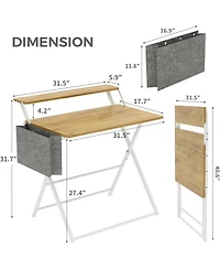 homfan Folding Desk No Assembly