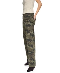 Dkny Jeans Women's Mid-Rise Relaxed Straight Camo Print