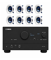 Yamaha Rx-V4A 5.2-Channel Av Receiver with 8 Ceiling Speakers