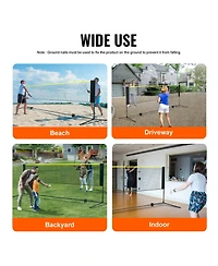 Vevor 17ft Badminton Net Set Outdoor Portable Volleyball Pickleball Tennis Net