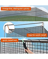 Aoligeijs 12x55ft Portable Baseball Batting Cage for Practice