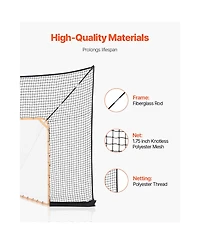 Vevor 12x9 ft Hockey Lacrosse Goal Backstop Training Net Extended Coverage Net Only