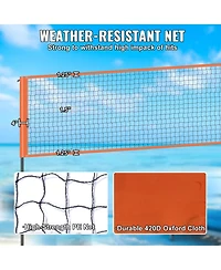 Vevor 4-Way Volleyball Net Adjustable Volleyball Game Set with Ball Carry Bag