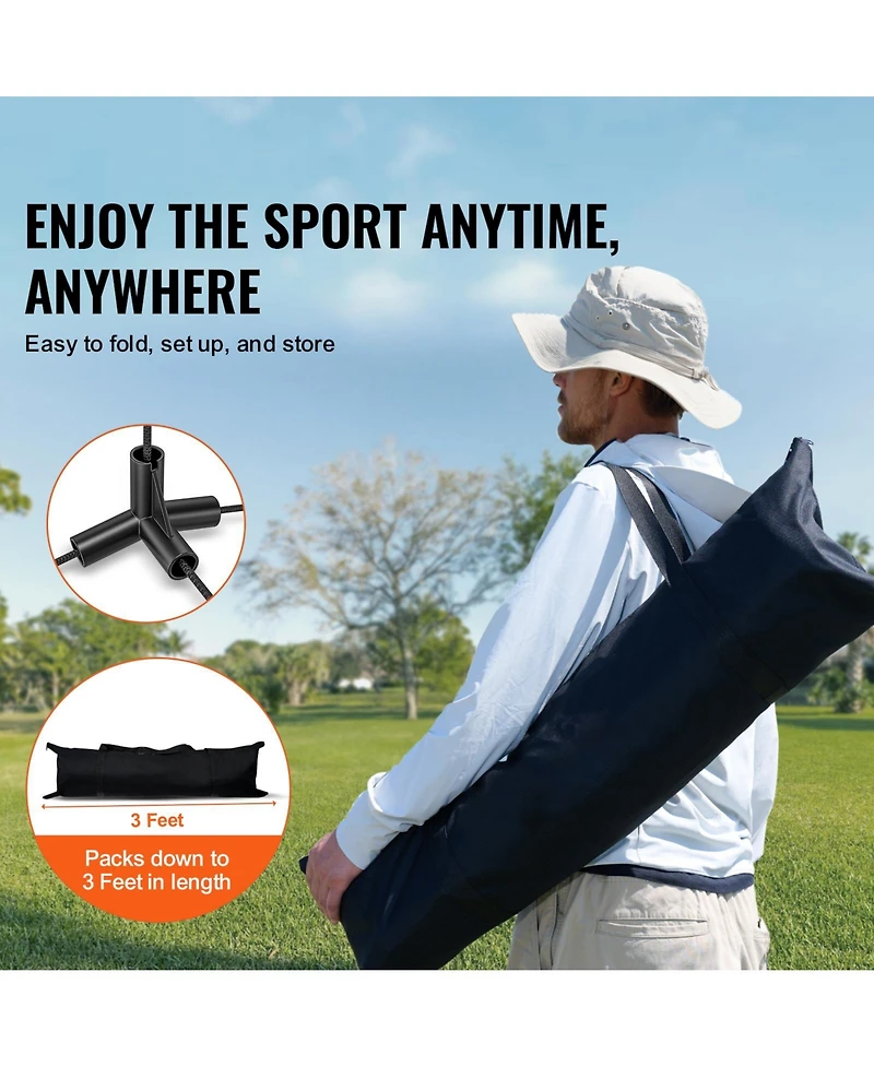 Vevor 20ft Badminton Net Set Outdoor Portable Volleyball Pickleball Tennis Net