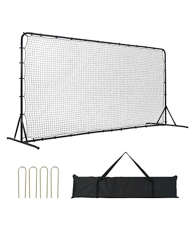 Vevor 12x6FT Soccer Rebounder Net Iron Soccer Training Equipment Portable Bag