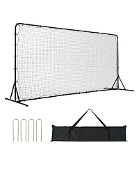 Vevor 12x6FT Soccer Rebounder Net Iron Soccer Training Equipment Portable Bag