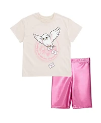Harry Potter Girl's (5-16) 2-Piece T-Shirt and Bike Shorts Set