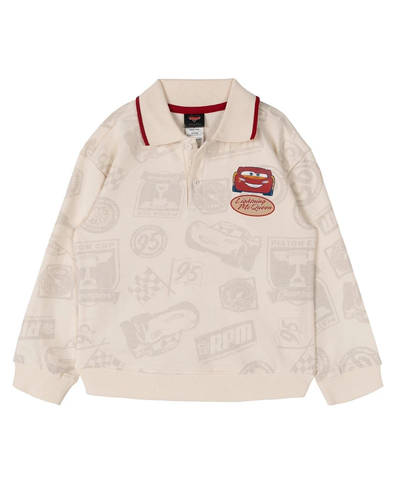 Cars Toddler Boy's (2T-4T) Lightning McQueen Two-Piece Polo Sweatshirt and Cargo Pants Set