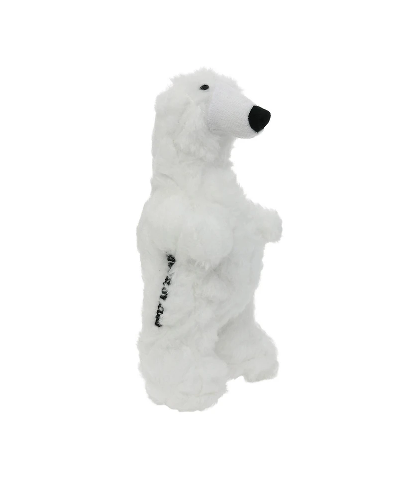 Mighty Jr Arctic Polar Bear, Durable Plush Squeaky Dog Toy