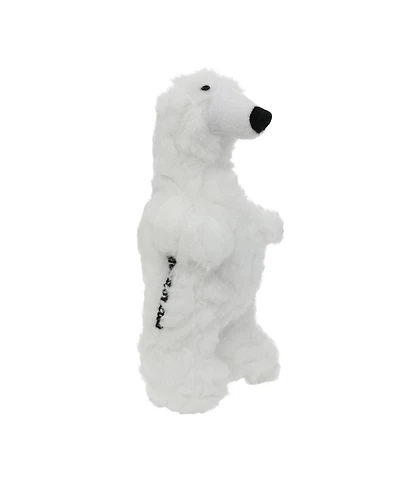 Mighty Jr Arctic Polar Bear, Durable Plush Squeaky Dog Toy