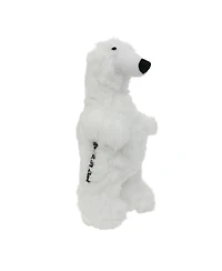 Mighty Jr Arctic Polar Bear, Durable Plush Squeaky Dog Toy