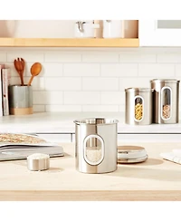 Mega Casa Megacasa 3 Piece Stainless Steel Canister Set in Brown Finish