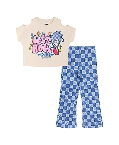 Sonic the Hedgehog Toddler Girls 2-Piece T-Shirt and Flare Leggings Set