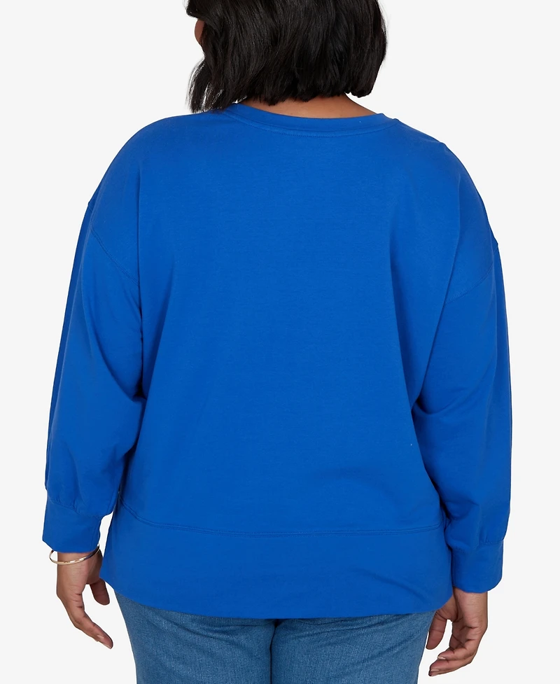 Ruby Rd. Plus Game Day Graphic Terry Sweatshirt