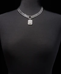 I.n.c. International Concepts Pave Square Statement Pendant Necklace, 16-1/2" + 3" extender, Macy's Exclusive