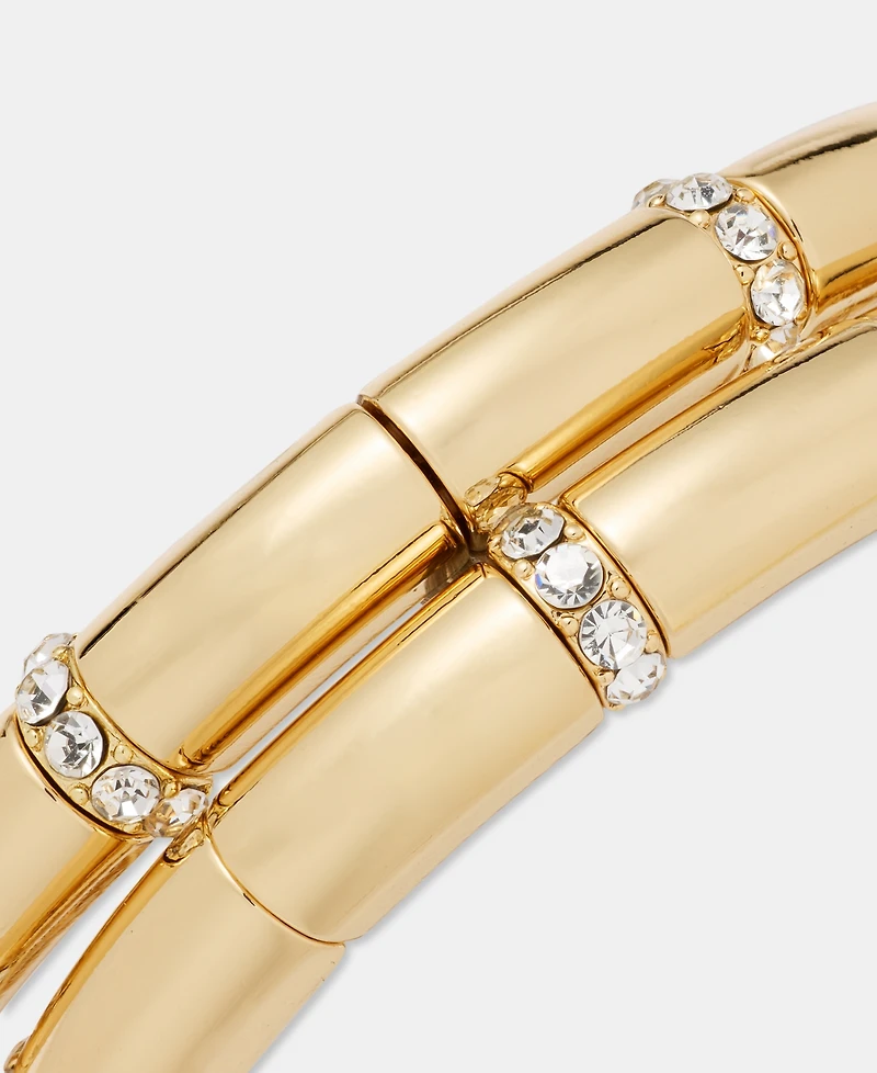 I.n.c. International Concepts Pave & Tubular Beaded Stretch Bracelets, 2-Piece Set, Macy's Exclusive