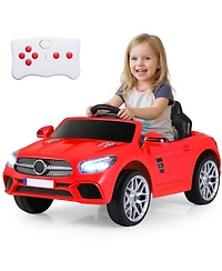 Slickblue Kids 12V Ride On Car with Remote Control, Music and Led Lights