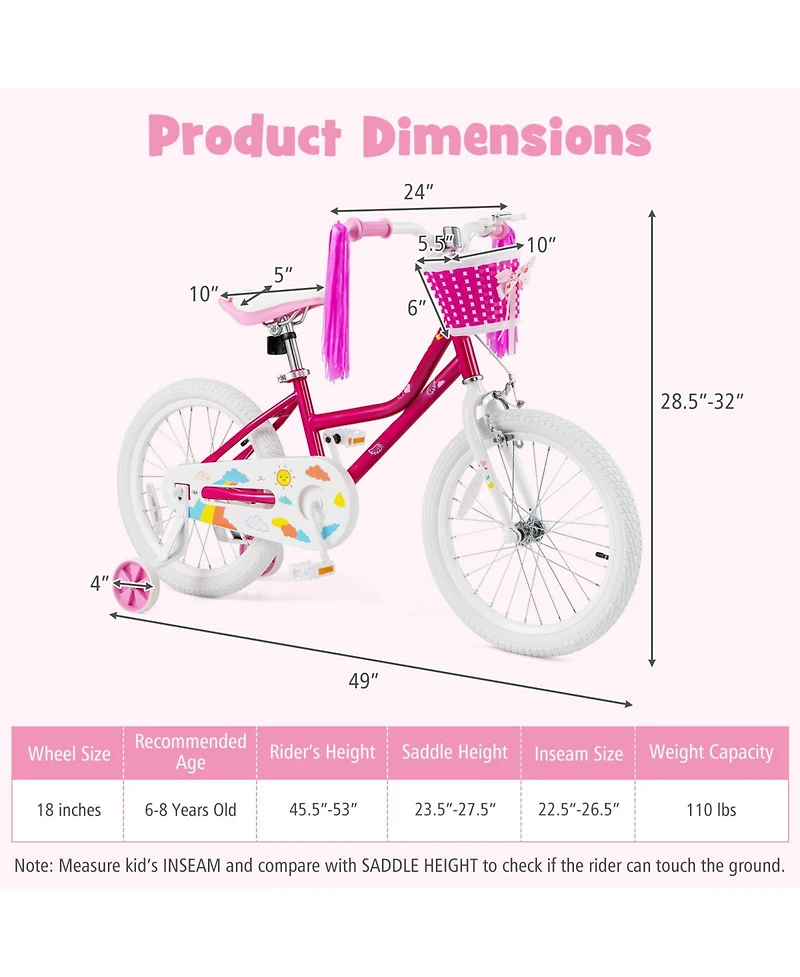Slickblue Kids Bicycle with Training Wheels for Boys And Girls