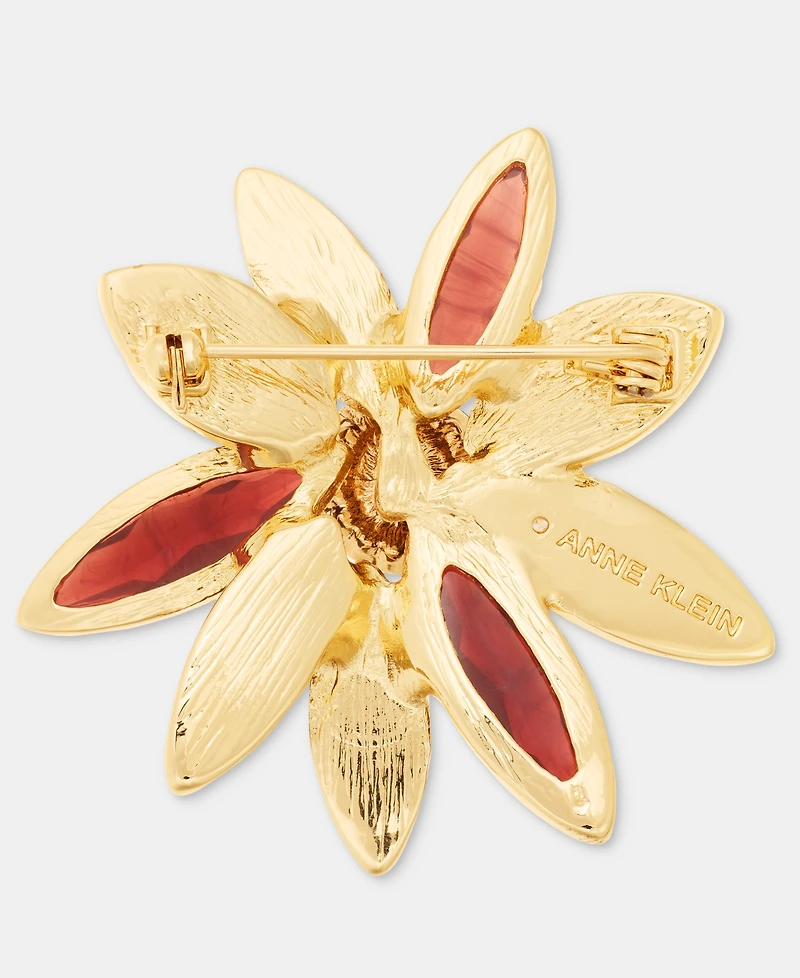 Anne Klein Stone Flower Pin