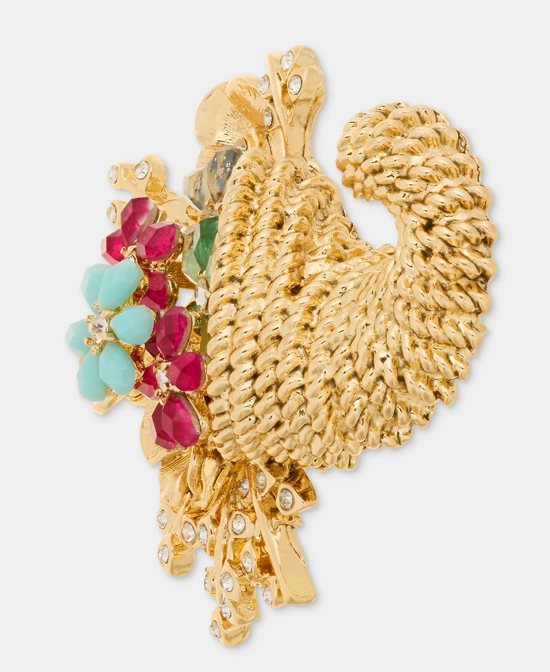 Anne Klein Stone Flower Cornucopia Pin