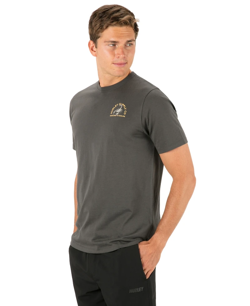 Hurley Men's Subtle Logo Artwork At The Left Chest T-Shirt