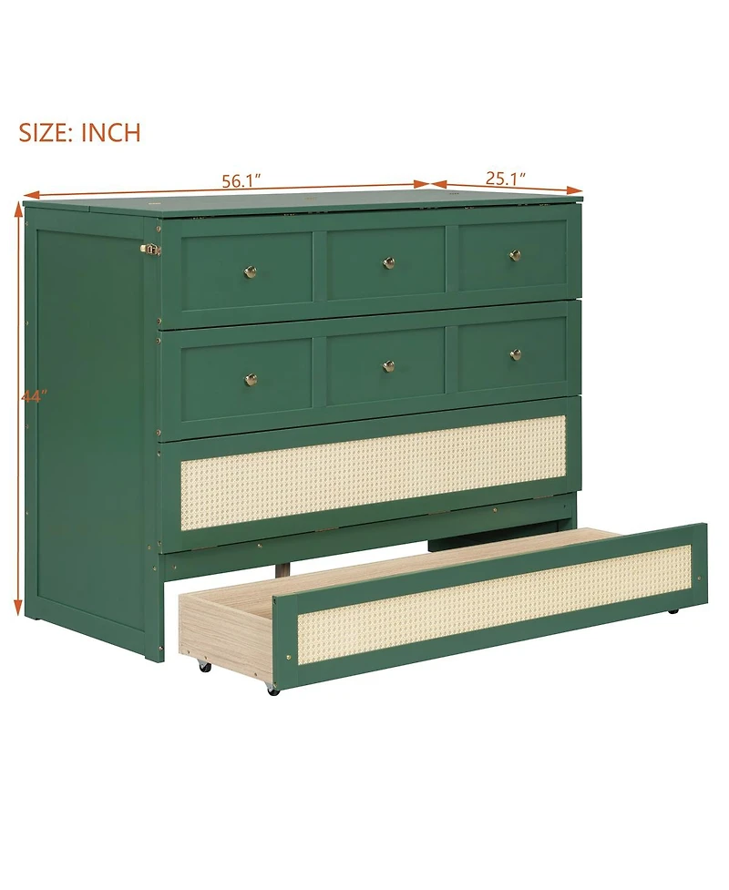 Streamdale Furniture Full Size Murphy Bed with Large Drawers