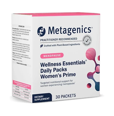 Metagenics Wellness Essentials Women's Prime - Daily Multivitamin and Omega-3 Packets for Menopause Support, Bone, Heart, Brain and Immune