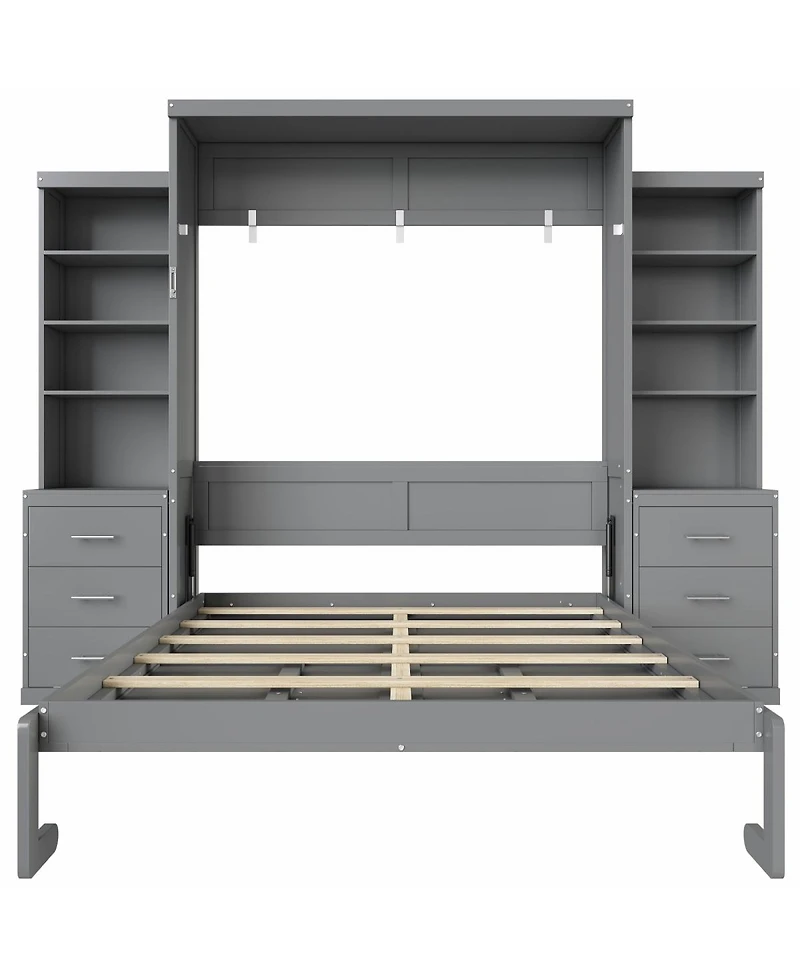 Streamdale Furniture Murphy Bed with Storage Shelves and Drawers