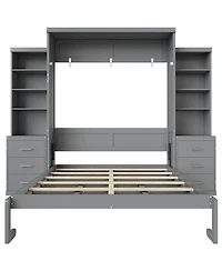 Streamdale Furniture Murphy Bed with Storage Shelves and Drawers