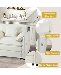 Clihome Oversized Chenille Loveseat Sofa, 2-Seater Small Cloud Couch, Modern Comfy Deep Seat Love Seat,Chenille