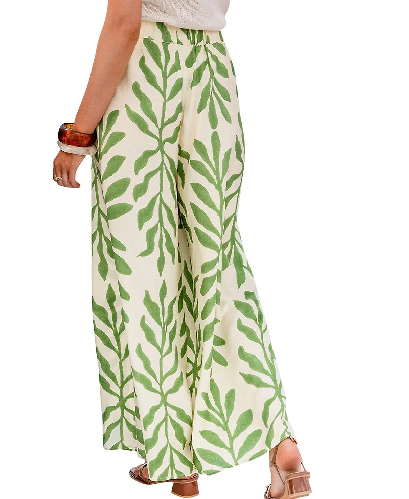 Cupshe Women's Color Story Tropical Pants